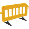Crowd barrier | made of plastic | fence element yellow | without film